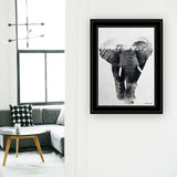 Elephant Walk 2 Black Framed Print Wall Art - Homeroots - Flyclothing LLC