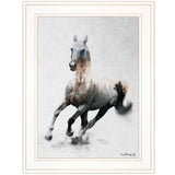 Galloping Stallion 1 White Framed Print Wall Art - Homeroots - Flyclothing LLC
