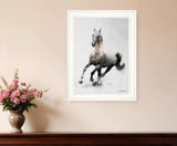 Galloping Stallion 1 White Framed Print Wall Art - Homeroots - Flyclothing LLC