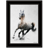 Galloping Stallion 2 Black Framed Print Wall Art - Homeroots - Flyclothing LLC
