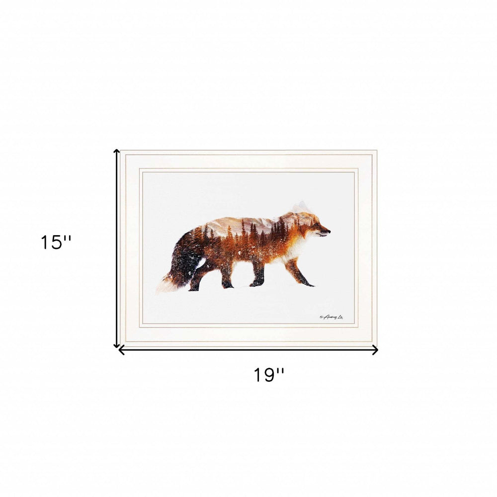 Arctic Red Fox 1 White Framed Print Wall Art - Homeroots - Flyclothing LLC