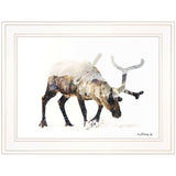 Arctic Reindeer 1 White Framed Print Wall Art - Homeroots - Flyclothing LLC