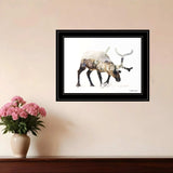 Arctic Reindeer 2 Black Framed Print Wall Art - Homeroots - Flyclothing LLC