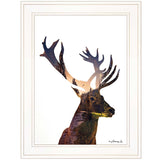 Deer in the Forest 1 White Framed Print Wall Art - Homeroots - Flyclothing LLC