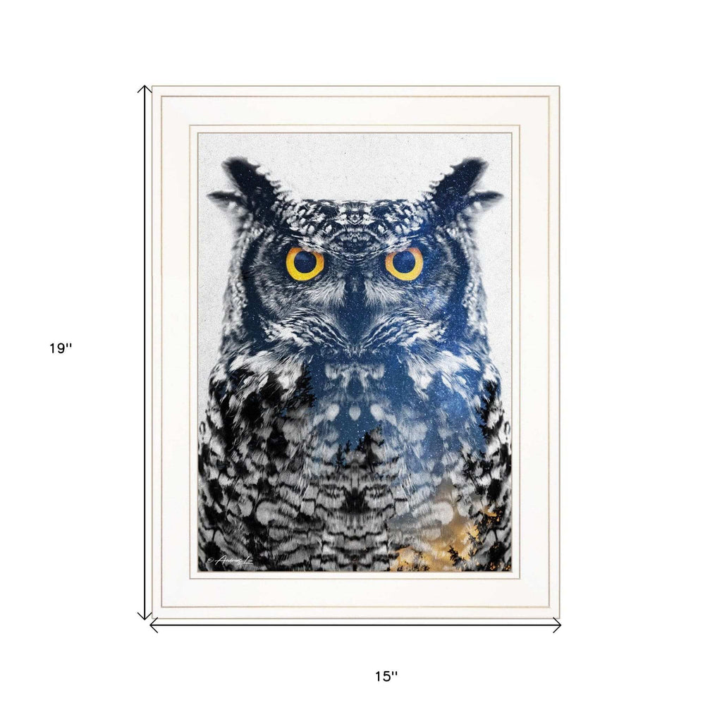 Night Owl 2 White Framed Print Wall Art - Homeroots - Flyclothing LLC