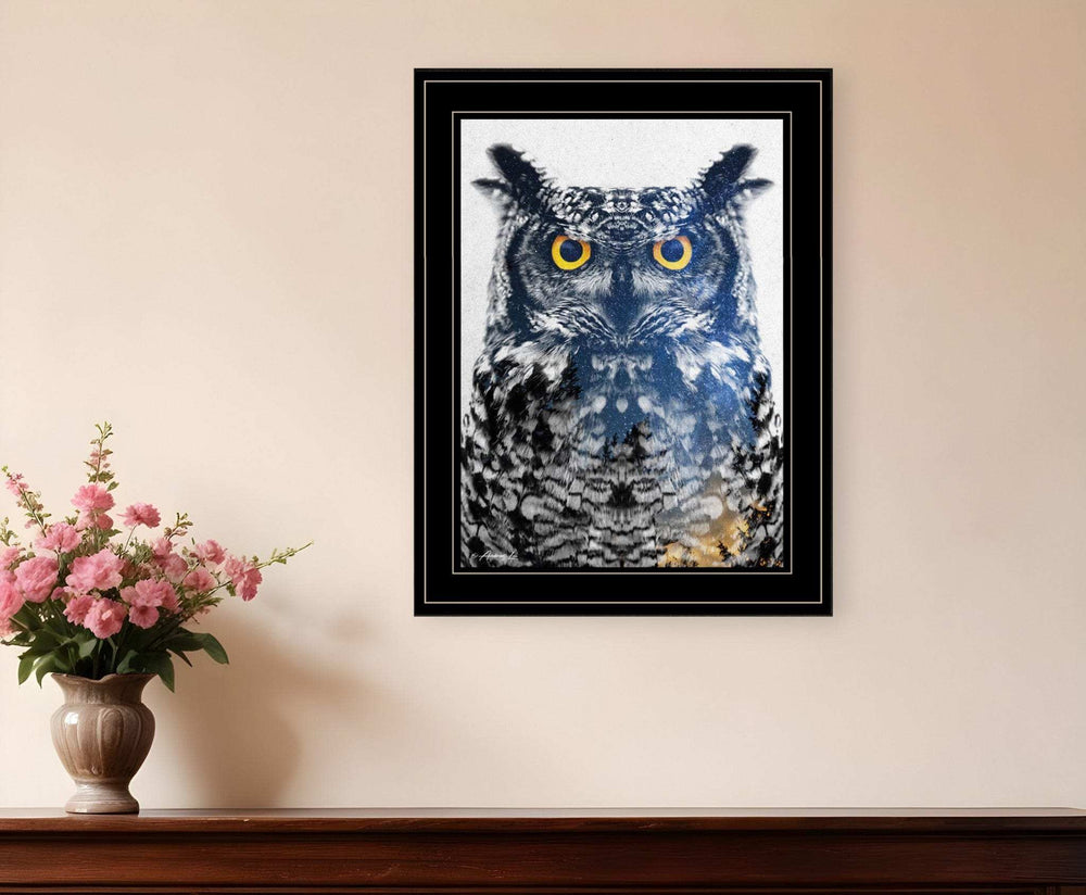 Night Owl 3 Black Framed Print Wall Art - Homeroots - Flyclothing LLC