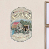 Horse Buggy and Bridge Indoor Outdoor Resin Welcome Wall Decor - Homeroots - Flyclothing LLC