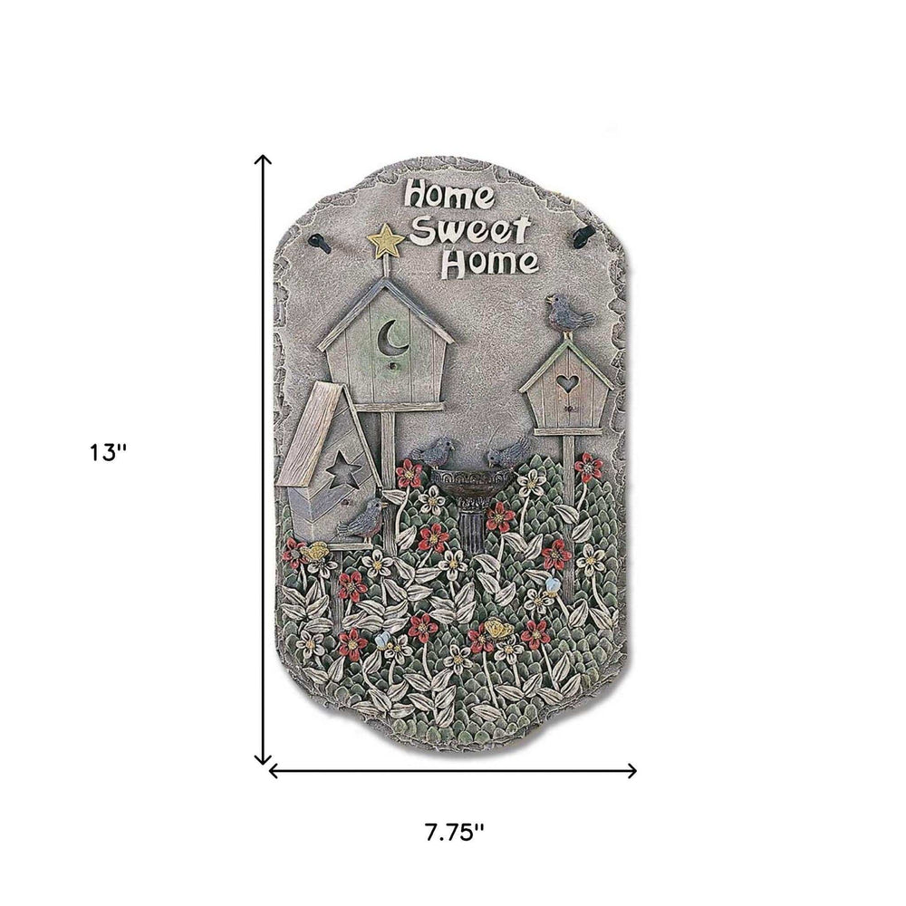 Home Sweet Home Birdbaths Indoor Outdoor Resin Welcome Wall Decor - Homeroots - Flyclothing LLC
