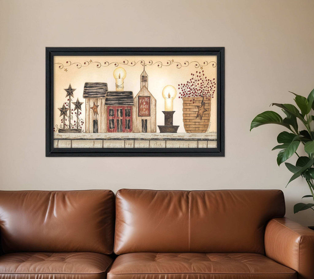 Faith Hope and Love 2 Black Framed Print Wall Art - Homeroots - Flyclothing LLC