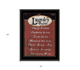 Laundry Rules 4 Black Framed Print Bathroom Wall Art - Homeroots - Flyclothing LLC
