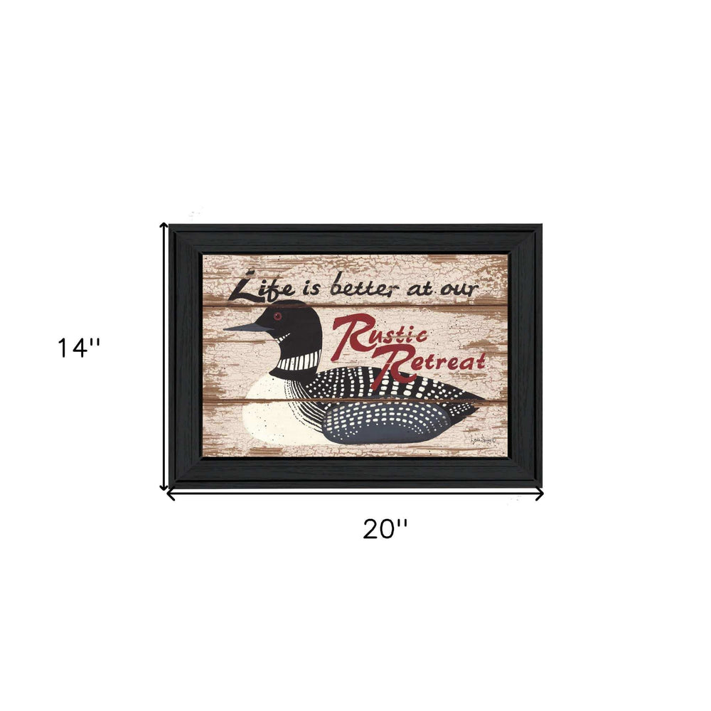 Rustic Retreat Black Framed Print Wall Art - Homeroots - Flyclothing LLC