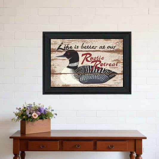 Rustic Retreat Black Framed Print Wall Art - Homeroots - Flyclothing LLC
