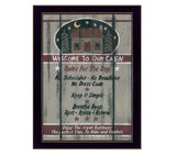 Cabin Rules 6 Black Framed Print Wall Art - Homeroots - Flyclothing LLC
