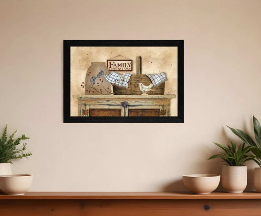 Family Still Life 1 Black Framed Print Wall Art - Homeroots - Flyclothing LLC