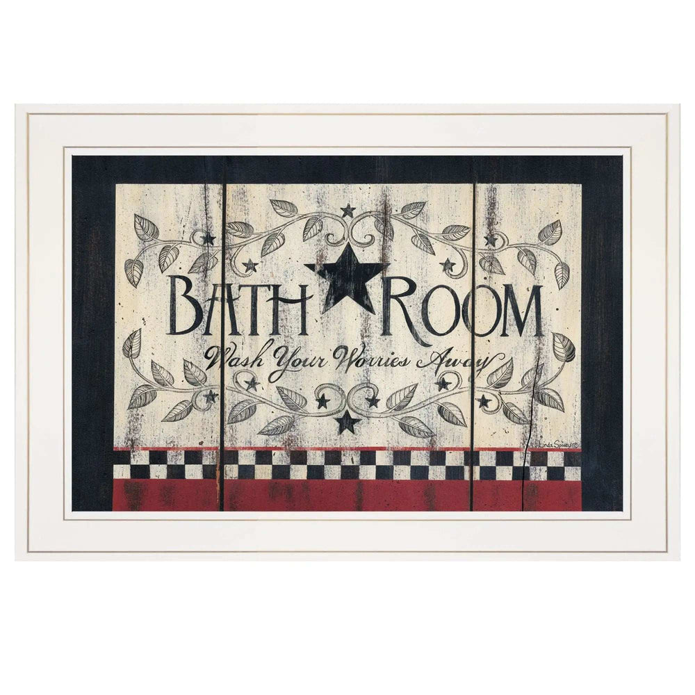 Bathroom White Framed Print Bathroom Wall Art - Homeroots - Flyclothing LLC