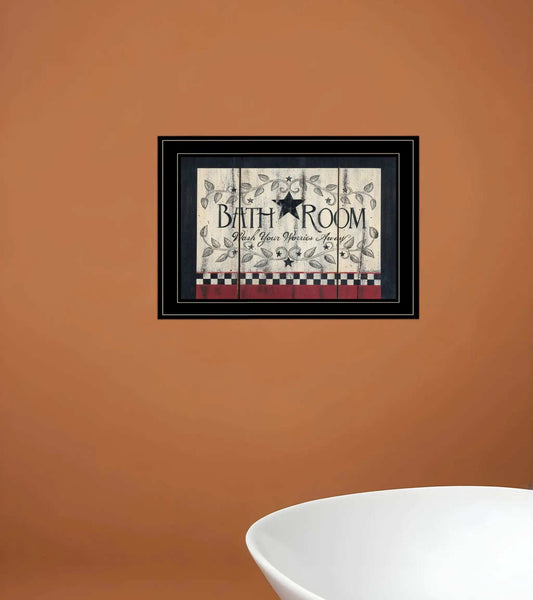 Bath Room Black Framed Print Bathroom Wall Art - Homeroots - Flyclothing LLC