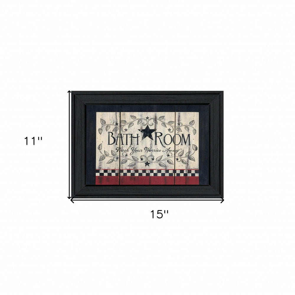 Bathroom 4 Black Framed Print Bathroom Wall Art - Homeroots - Flyclothing LLC