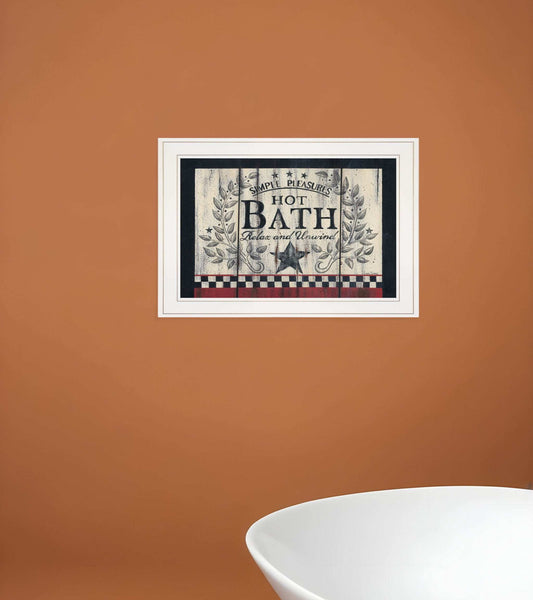 Hot Bath 13 White Framed Print Bathroom Wall Art - Homeroots - Flyclothing LLC