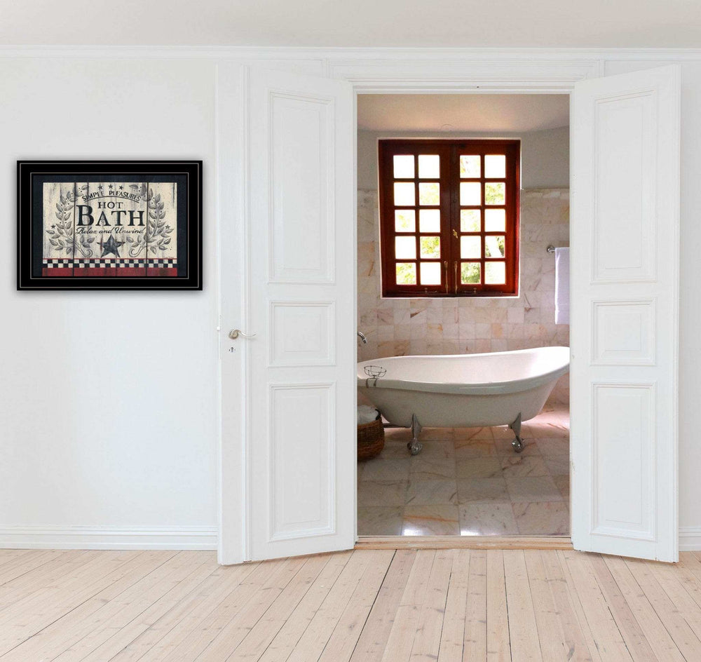 Hot Bath 14 Black Framed Print Bathroom Wall Art - Homeroots - Flyclothing LLC