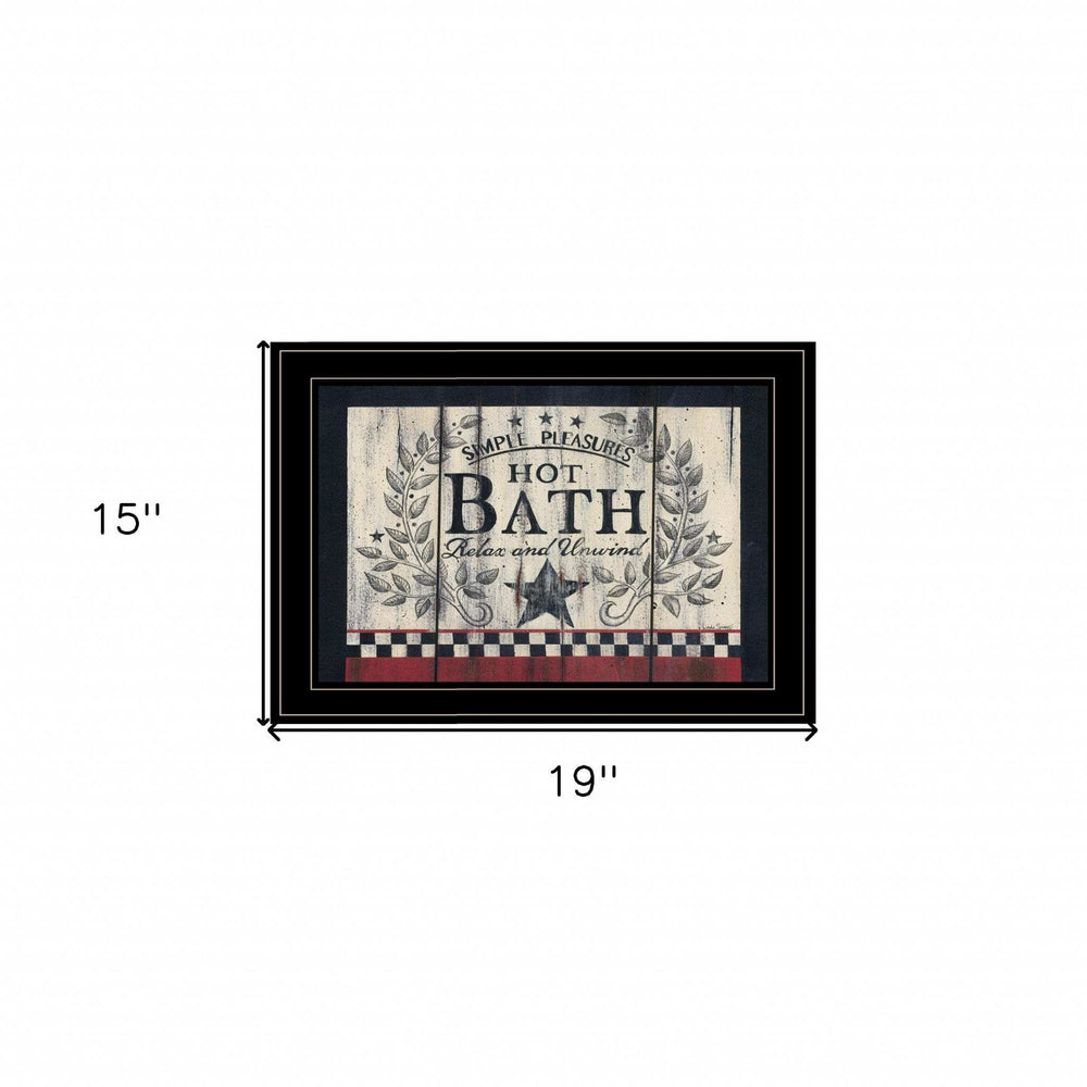 Hot Bath 14 Black Framed Print Bathroom Wall Art - Homeroots - Flyclothing LLC