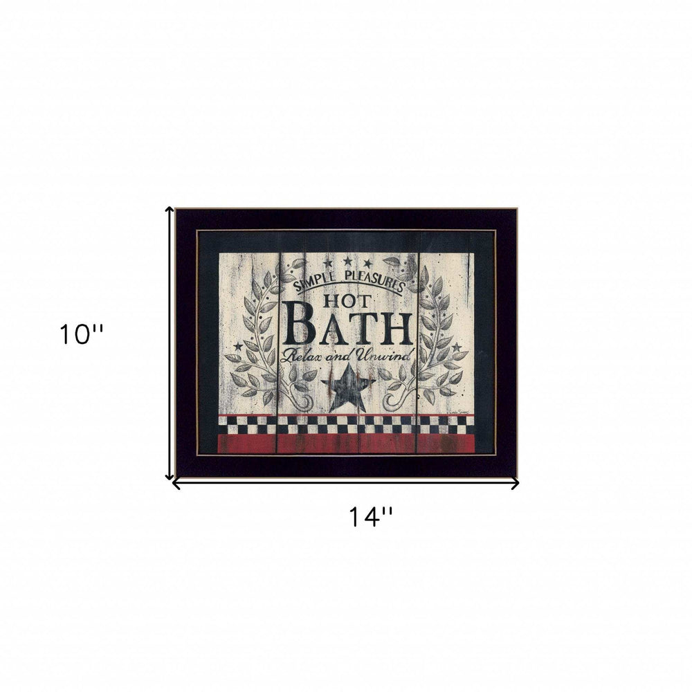 Hot Bath 15 Black Framed Print Bathroom Wall Art - Homeroots - Flyclothing LLC