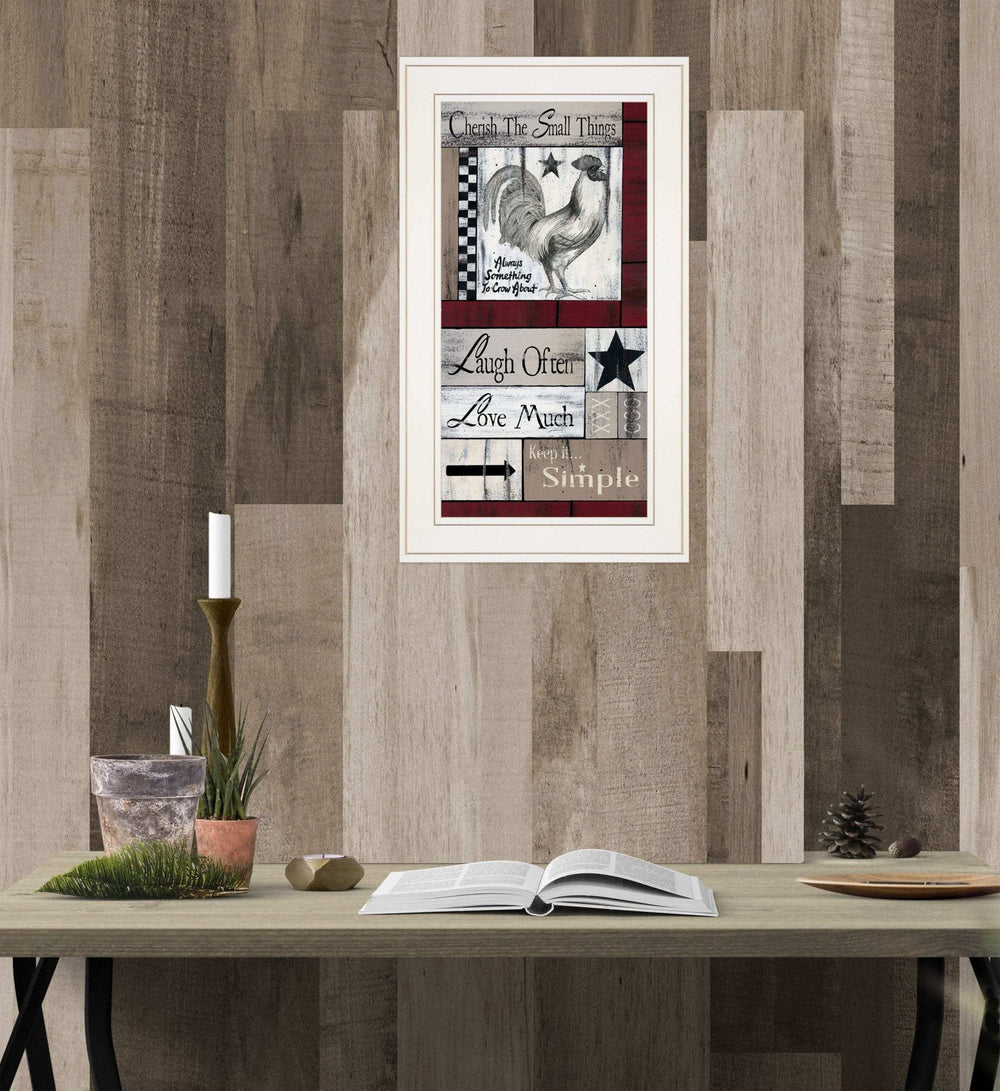Cherish The Small things 1 White Framed Print Wall Art - Homeroots - Flyclothing LLC