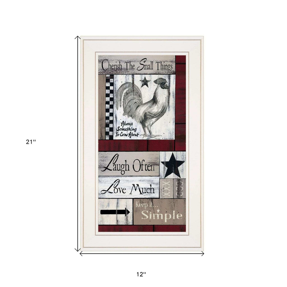 Cherish The Small things 1 White Framed Print Wall Art - Homeroots - Flyclothing LLC