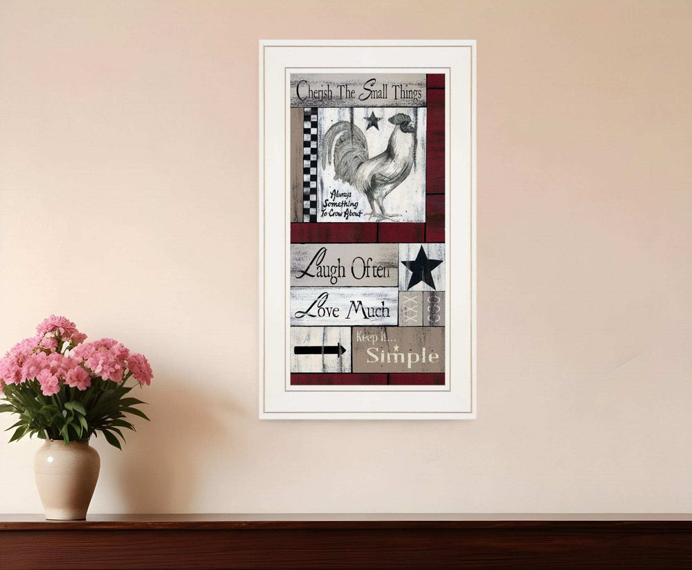 Cherish The Small things 1 White Framed Print Wall Art - Homeroots - Flyclothing LLC