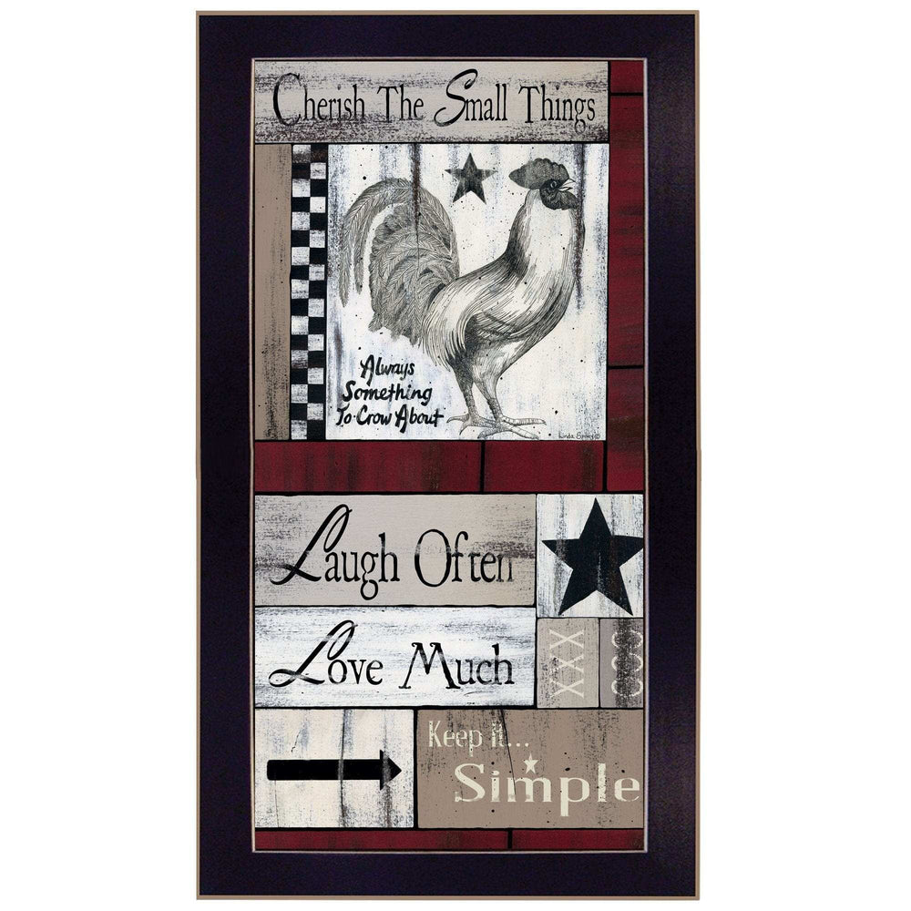 Cherish The Small things 2 Black Framed Print Wall Art - Homeroots - Flyclothing LLC