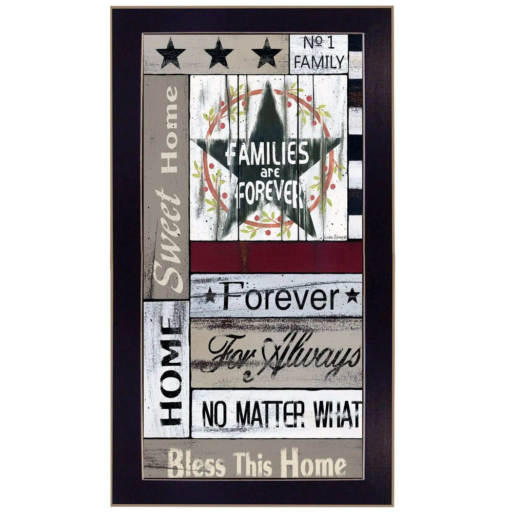 Families are Forever 3 Black Framed Print Wall Art - Homeroots - Flyclothing LLC