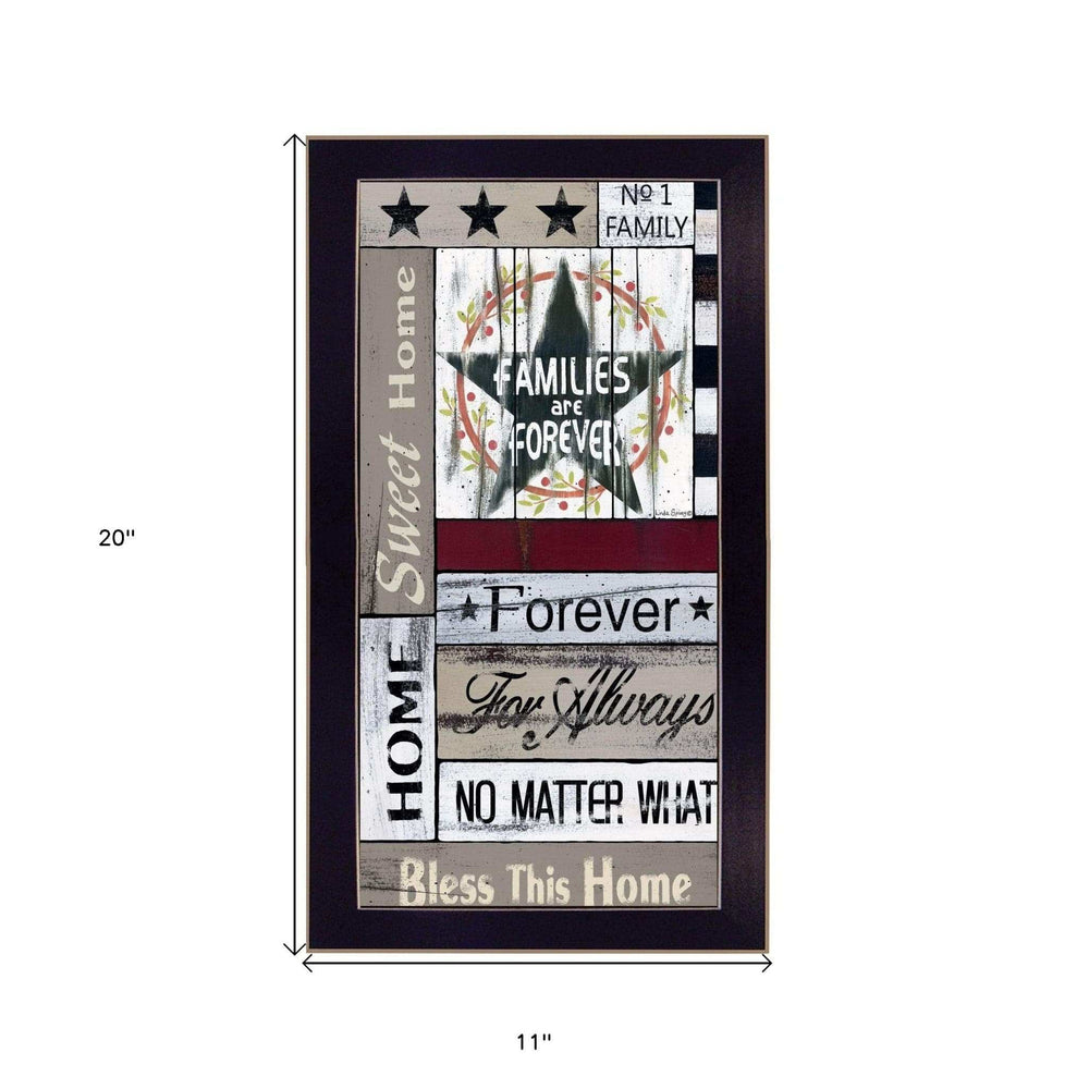 Families are Forever 3 Black Framed Print Wall Art - Homeroots - Flyclothing LLC