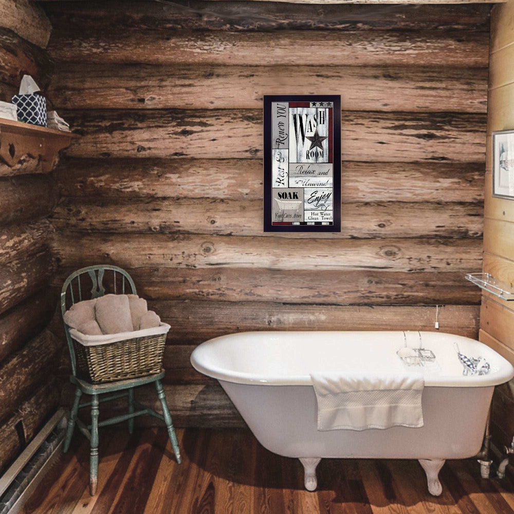 Soak Your Cares Away 2 Black Framed Print Bathroom Wall Art - Homeroots - Flyclothing LLC