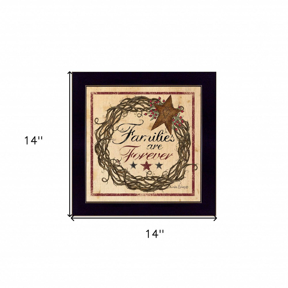 Families are Forever 1 Black Framed Print Wall Art - Homeroots - Flyclothing LLC