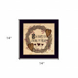 Our Family is a work of the Heart Linda Spivey Ready to Hang Framed Print Black Frame Black Framed Print Wall Art - Homeroots - Flyclothing LLC