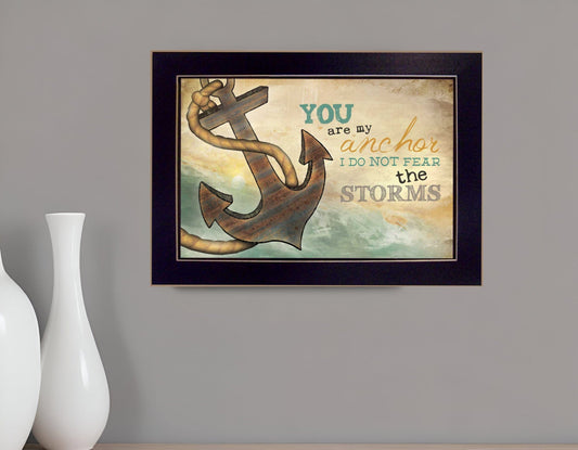 You Are my Anchor Black Framed Print Wall Art - Homeroots - Flyclothing LLC