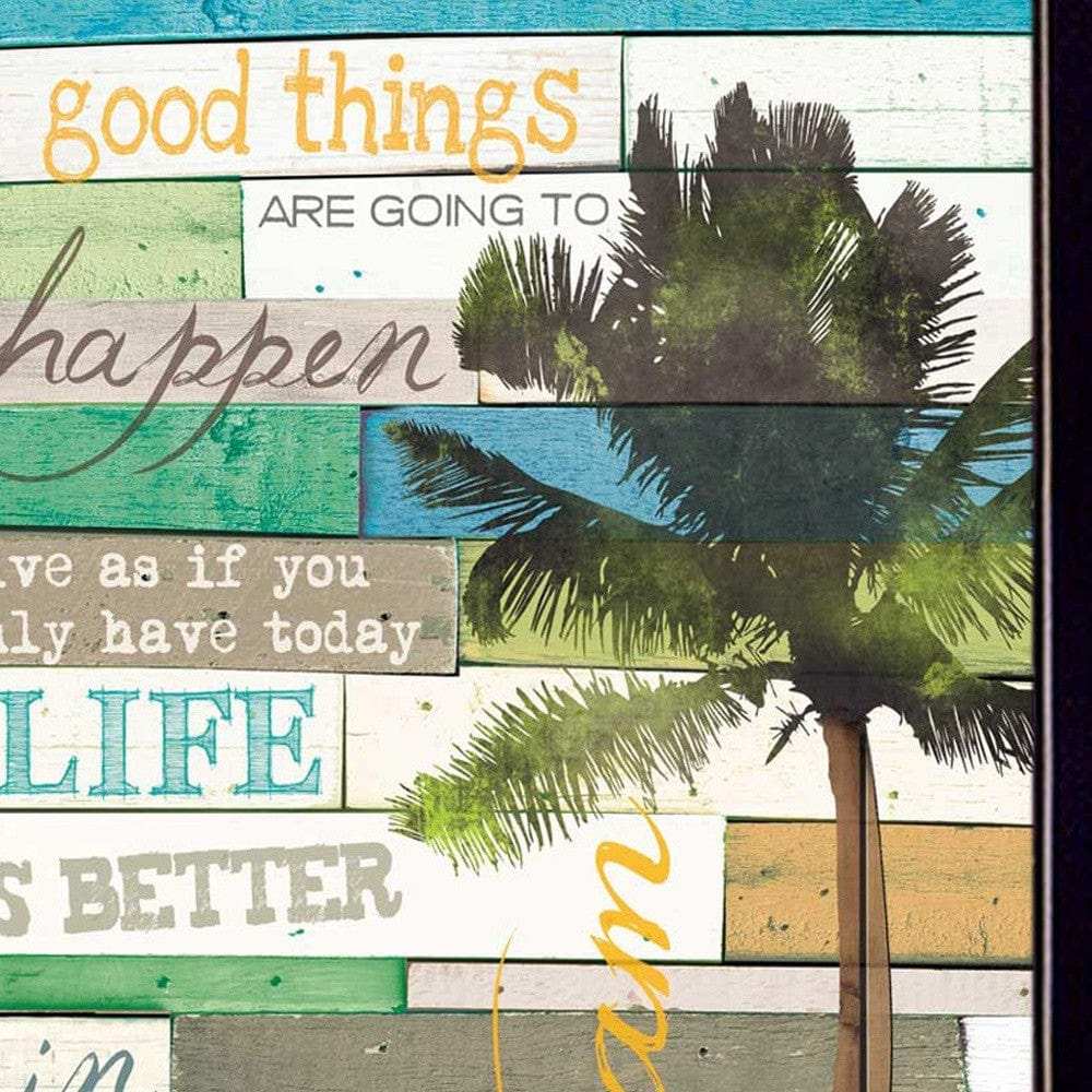 Good Things 1 Black Framed Print Wall Art - Homeroots - Flyclothing LLC