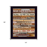 Man Cave Rules 2 Black Framed Print Wall Art - Homeroots - Flyclothing LLC