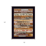 Man Cave Rules 1 Black Framed Print Wall Art - Homeroots - Flyclothing LLC