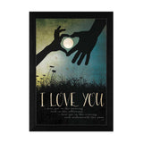 I Love You Underneath the Moon Black Framed Print Wall Art - Homeroots - Flyclothing LLC