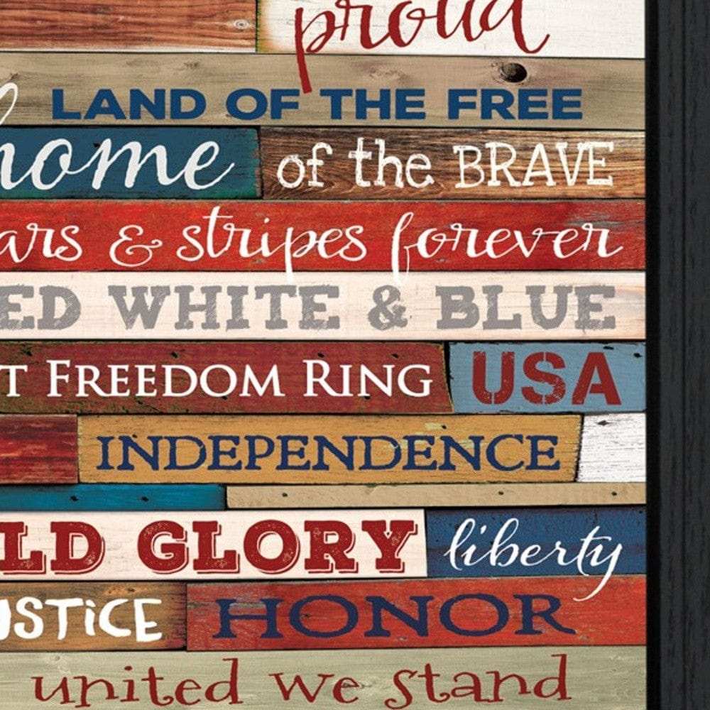 America Proud 1 Black Framed Print Wall Art - Homeroots - Flyclothing LLC