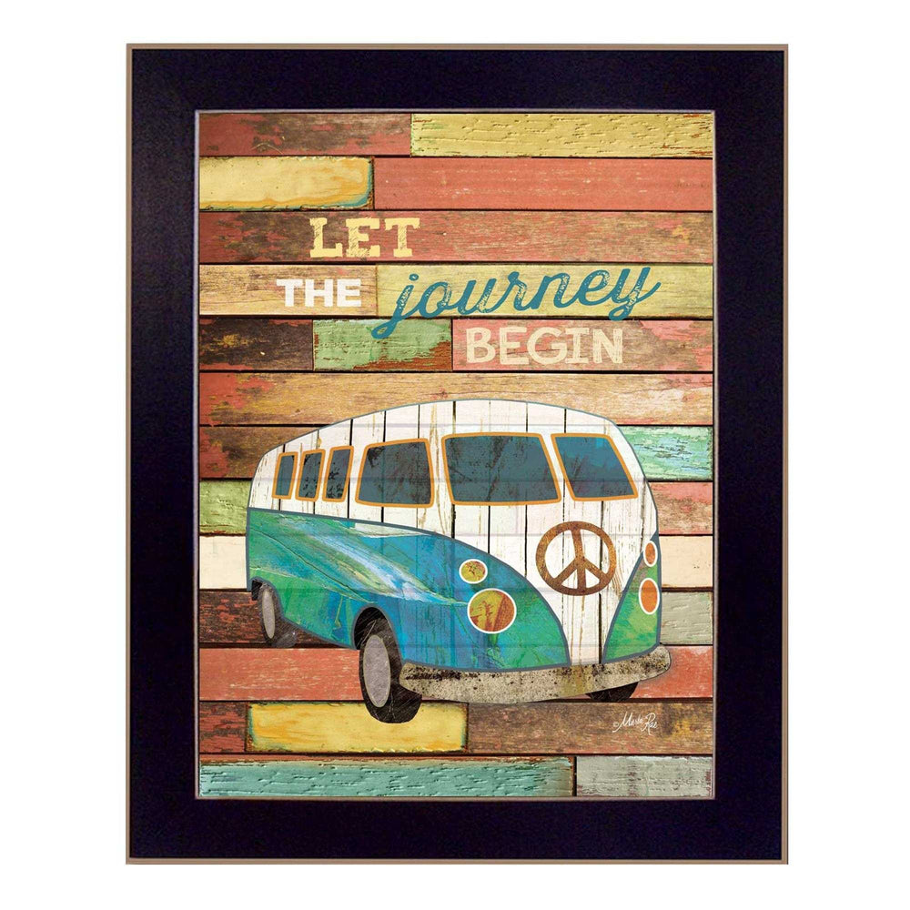 Let the Journey Begin Black Framed Print Wall Art - Homeroots - Flyclothing LLC