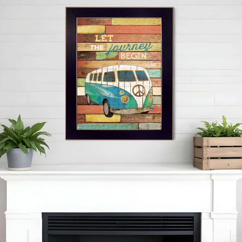 Let the Journey Begin Black Framed Print Wall Art - Homeroots - Flyclothing LLC