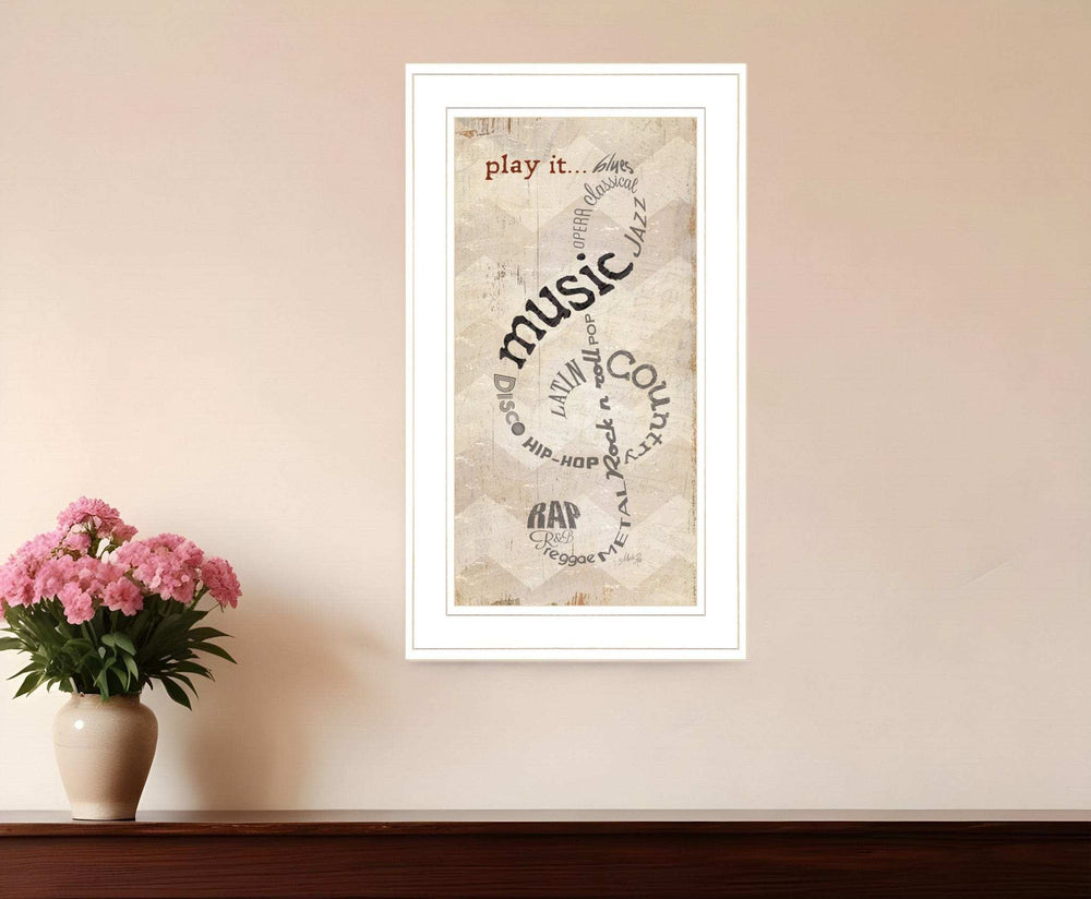Play It 1 White Framed Print Wall Art - Homeroots - Flyclothing LLC