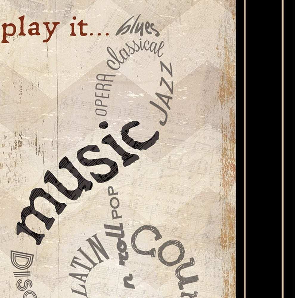 Play It 2 Black Framed Print Wall Art - Homeroots - Flyclothing LLC