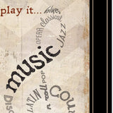 Play It 2 Black Framed Print Wall Art - Homeroots - Flyclothing LLC