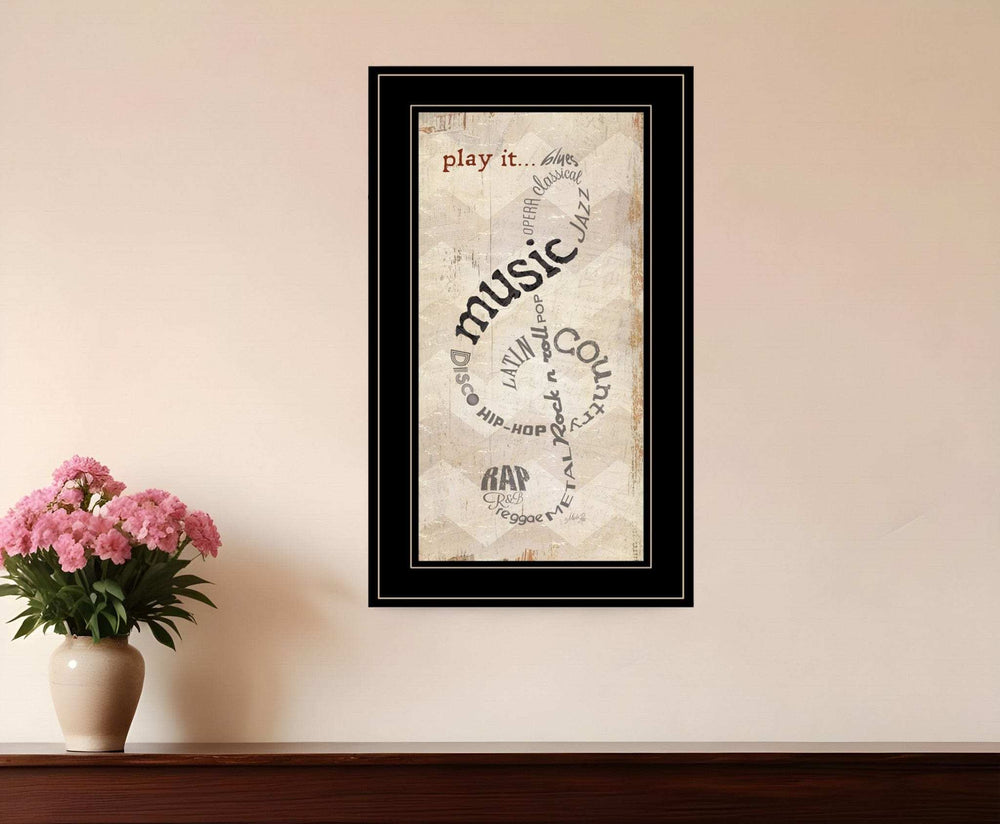 Play It 2 Black Framed Print Wall Art - Homeroots - Flyclothing LLC