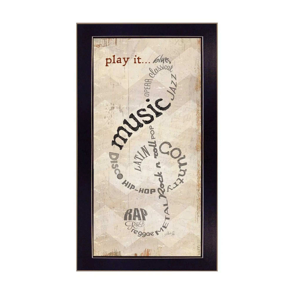 Play It 3 Black Framed Print Wall Art - Homeroots - Flyclothing LLC