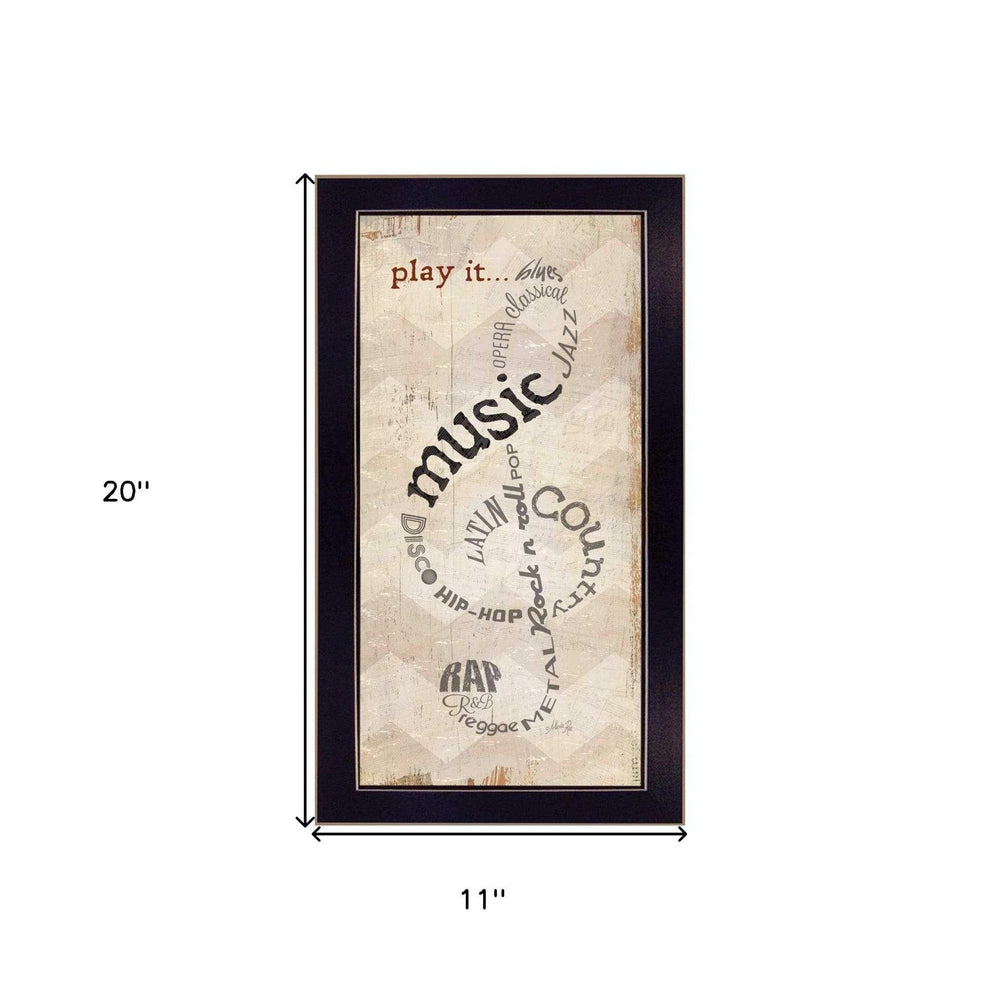 Play It 3 Black Framed Print Wall Art - Homeroots - Flyclothing LLC