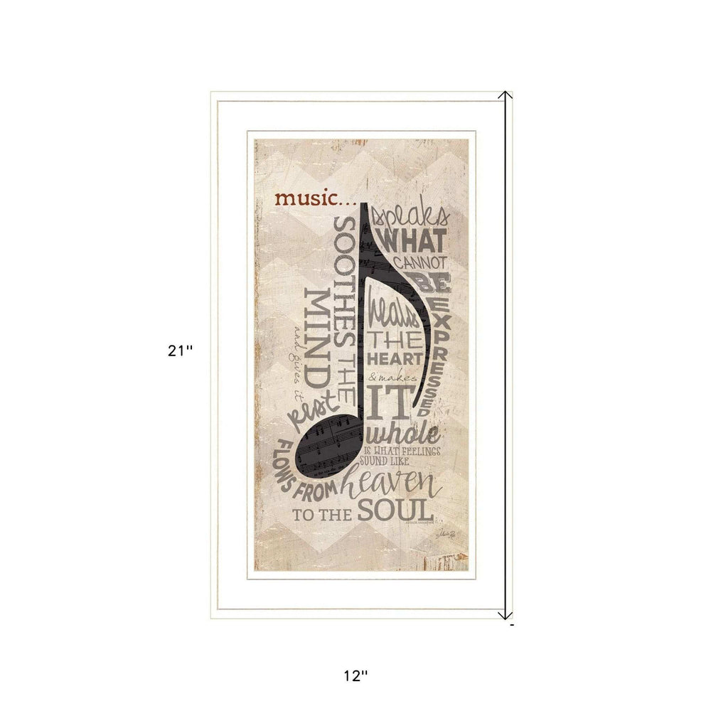 Music 4 White Framed Print Wall Art - Homeroots - Flyclothing LLC