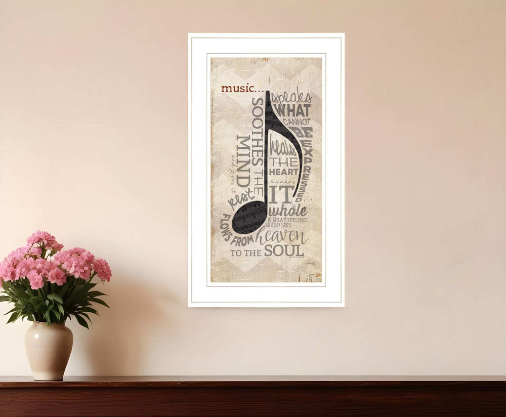 Music 4 White Framed Print Wall Art - Homeroots - Flyclothing LLC